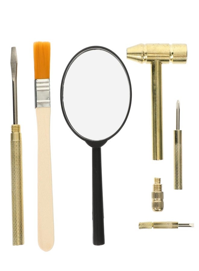 JOINPAYA 1 Set Dinosaur Dig Tools Kit: Archaeological Excavation Tool Set with Mini Hammer Chisel Brush Scraper Kit - Image 1